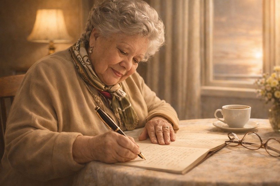 Manos escribiendo poesía
